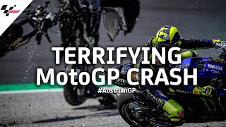 Terrifying MotoGP™ crash from every angle  AustrianGP 2020 [upl. by Aruon]