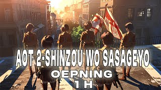 Attack on Titan Season 2  Opening  Shinzou wo Sasageyo  1 HOUR [upl. by Judenberg]