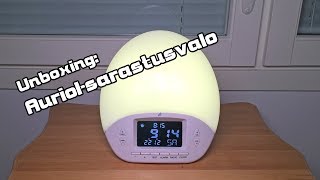 Unboxing Auriol Wakeup Light Alarm Clock [upl. by Ahsennek]