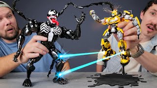 Venom VS Bumblebee – DIY Crafting Challenge ⚔️💥 Transformers Battle Begins [upl. by Airetnohs]