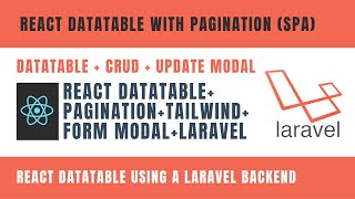 React Datatable with Pagination UPDATE Modal CRUD  Create Read Update Delete  Laravel REST API [upl. by Sup357]