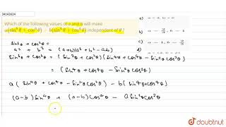 Which of the following values of a and b will make a [upl. by Lyontine185]