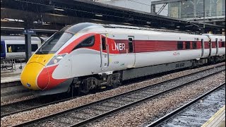 Class 801 Azuma  801204  LNER  Leeds  130423 [upl. by Sherrill]