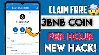 Claim Free 3 BNB Daily FREE BNB mining website No Investment [upl. by Huberto]