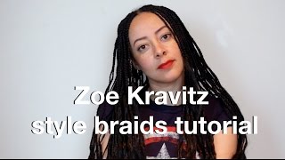 Zoe Kravitz quick wavy boho braids tutorial [upl. by Suehtomit]