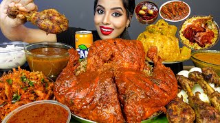 ASMR Eating Spicy Chicken CurryChicken BiryaniDalchaGhee RiceEgg Big Bites ASMR Eating Mukbang [upl. by Aihcats]