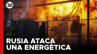 Rusia atacó con drones una infraestructura energética en Ucrania [upl. by Kristos]