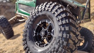 Proline Maxxis Trepador Tires Test Run Axial Capra [upl. by Adnoyek457]