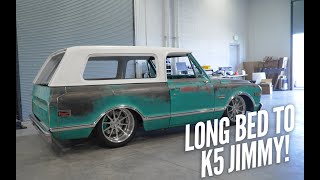 C10 Long Bed to K5 Jimmy  Blazer Build  Patina [upl. by Nanyt]