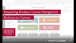 Repairing Course Navigation Links in Canvas [upl. by Attiuqehs]