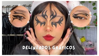 3 DELINEADOS GRÁFICOS EGIRL  Paso a paso ♡ [upl. by Ityak184]