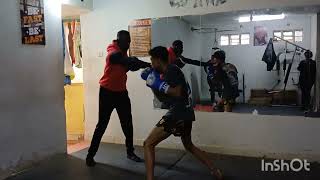 kickboxing combination drills dragonfitnessarena kenya kickboxing [upl. by Leandro621]