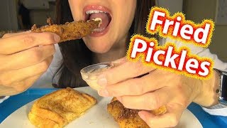 SassEsnacks ASMR Fried Pickles  Grilled Cheese Sandwich  Rap Chips Honeydew Crunchy Eating Sounds [upl. by Felipe]