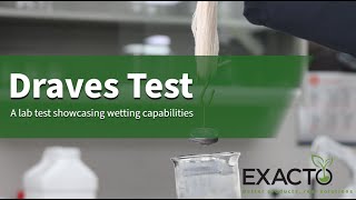 Draves Test for Wetting Agents amp Surfactants  Research to RealWorld Series Part 1 [upl. by Anovad]