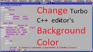 how to change the editors blue colour of turbo c IDE by Programming Desire [upl. by Geirk371]