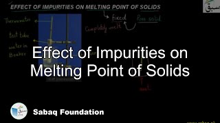 Effect of Impurities on Melting Point of Solids Chemistry Lecture  Sabaqpk [upl. by Ahsea]