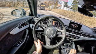 2016 Audi A4 S Line B9 20 TDI 150HP 0100 POV Test Drive 1111 Joe Black [upl. by Irovi624]