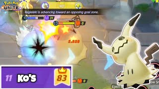 Won a Losing game with Mimikyu  Pokemon UNITE [upl. by Gamali392]