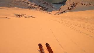 Sunset skiing in Lyngen Alps [upl. by Acinorav]