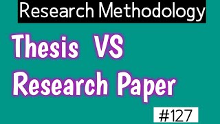 Difference between thesis and Research Paper  Research paper vs Thesis In UrduHindi [upl. by Hall210]