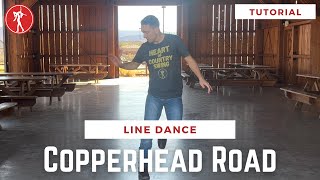 Copperhead Road  Line Dance Tutorial🤠 [upl. by Inahpets]