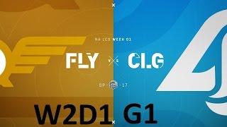 FLY vs CLG Game 1 Highlights  2017 NALCS SPRING SPLIT  WEEK 2 DAY 1 [upl. by Nalyak795]