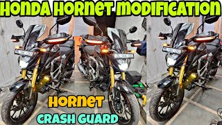 honda hornet modified  hornet crash guard  hornet modification [upl. by Leciram461]