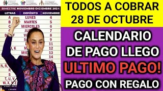 CALENDARIO DE PAGO OFICIAL PENSIÓN 65 Y MÁS PAGOS EN ESTE ORDEN OFICIAL 10 ÚLTIMO BIMESTRE [upl. by Tezzil]