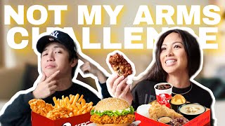 NOT MY ARMS CHALLENGE MUKBANG with my boyfriend [upl. by Anyal469]