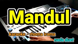 karaoke populer  MANDUL DUET  rhoma irama  Karaoke Lirik Tanpa vocal by jampang pbg  psrs670 [upl. by Roland488]