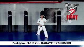 Wymagania egzaminacyjne dla dzieci do lat 14  Karate KYOKUSHIN  PRAKTYKA  Stopień 91 KYU [upl. by Icyaj108]