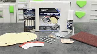 SOLID COMPACT LAMINATE WORKTOP FIXING KIT  with Zipbolt Connectors [upl. by Aceissej]