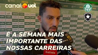 PALMEIRAS X BOTAFOGO É A SEMANA MAIS IMPORTANTE DAS NOSSAS CARREIRAS AFIRMA ALEX TELLES [upl. by Anibur]