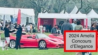 The Amelia Island Concours d’Elegance 2024 car show first person view walk through [upl. by Hselin814]