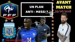 FRANCE  ARGENTINE  AVANTMATCH  COUPE DU MONDE 2018  UN PLAN ANTI MESSI   29062018 [upl. by Kindig908]