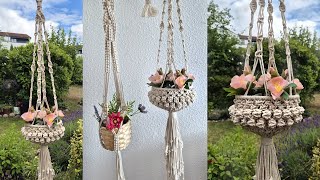 DIY Macrame Plant Hanger Berry Knot Pattern  Amazing Decoration for Home and Garden [upl. by Enenej]