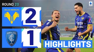 VERONAEMPOLI 21  HIGHLIGHTS  The Gialloblù win at home  Serie A 202324 [upl. by Atiana557]