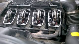 Scania R500  First Start With New CamshaftNo Rocker Covers [upl. by Virnelli792]