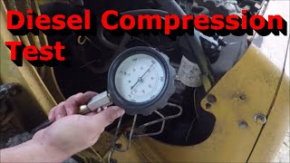 Compression Testing a Diesel Engine  Perkins 4 Cylinder Diesel [upl. by Schoenburg]