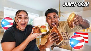 PUERTO RICAN FOOD MUKBANG  spicy 🌶️ QampA [upl. by Jarvis]