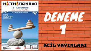 ACİL MATEMATİK  MATEMATİĞİN İLACI DENEME 1 ÇÖZÜMLERİ [upl. by Gefell]