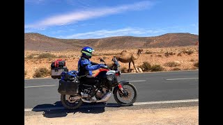 Motorradreise Marokko  Aprilia Tuareg  Offroad in Guelmim [upl. by Ahseal403]