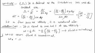 derivation of vorticity amp rotational amp irrorational flow [upl. by Ylrebmik483]