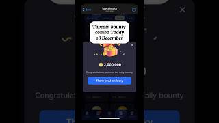 Tapcoin bounty today 18 DecemberTap coin daily combo todayTap coin daily bounty shortvideo fyp [upl. by Eloci]