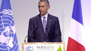 The President Addresses Climate Change at COP21 [upl. by Ahseim]