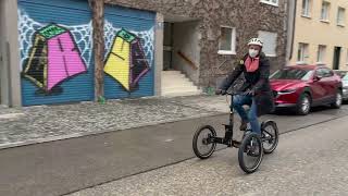 Probefahrt mit dem Folding Trike von Etnnic Version ohne EUnterstützung [upl. by Asserak]