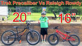 Trek 20” Precaliber vs Raleigh Rowdy 16” Bike Review Why we upgraded to a Trek 2020 [upl. by Buffum]