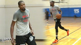 Kevin Durant Workout amp Full Court 2 on 2 With Rico Hines [upl. by Olnton258]