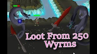 Loot From 250 Wyrms  Kebos Lowlands  Old School Runescape [upl. by Lynde]