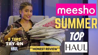 Huge MEESHO Summer TOP haul 👚 new summer collection  TRYON  HONEST REVIEW  gimaashi [upl. by Stock]